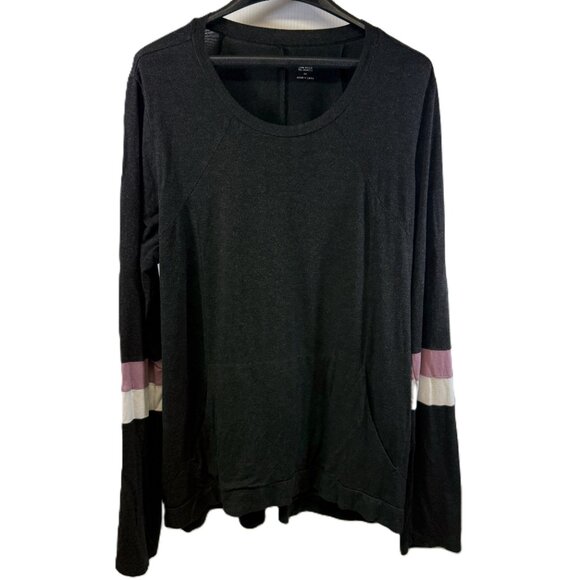 Market & Spruce Gray (Black) Knit Top Women’s 1X – Plus Size Sweater-Lightweight - Picture 1 of 6